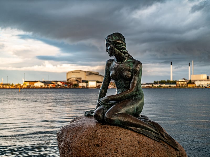 Mermaid swimming in a lagoon
